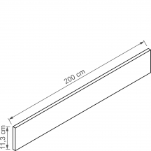 Cokół 200 cm do kuchni KAM SET Dąb Złoty Podstawowe