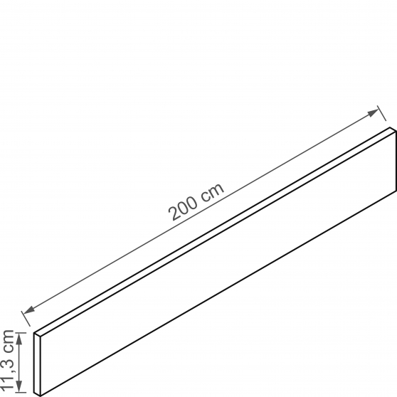 Cokół 200 cm do kuchni KAM SET Dąb Złoty Podstawowe