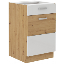 Szafka dolna stojąca 1 drzwi 50 D 1F 1S ARTISAN BIAŁY POŁYSK Podstawowe
