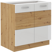 Szafka dolna stojąca 2 drzwi 80 D 2F ARTISAN BIAŁY POŁYSK Podstawowe