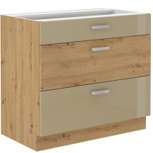 Szafka dolna stojąca 3 szuflady 80D 3S ARTISAN CAPPUCINO POŁYSK Podstawowe