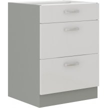 Szafka dolna stojąca 3 szuflady 60D 3S BIANCA Podstawowe