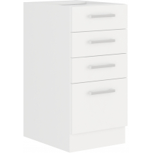 Szafka dolna stojąca 4 szuflady 40D 4S EKO WHITE Podstawowe
