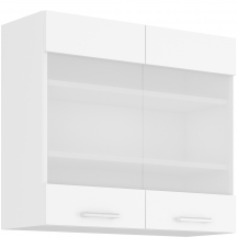 Szafka górna wisząca z witryną 80 GS-72 2F EKO WHITE Podstawowe