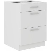 Szafka dolna stojąca 3 szuflady 60D 3S EKO WHITE Podstawowe