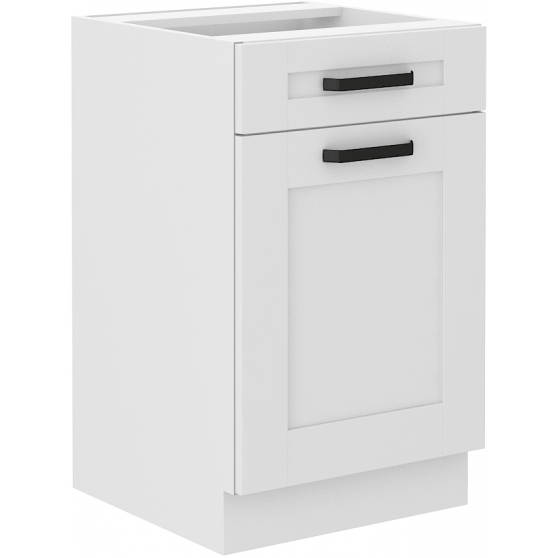 Szafka dolna stojąca 1 drzwi 50 D 1F 1S LUNA BIAŁY MAT Podstawowe (1)
