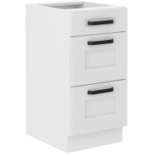 Szafka dolna stojąca 3 szuflady 40D 3S LUNA BIAŁY MAT Podstawowe (1)