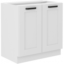 Szafka dolna stojąca 2 drzwi 80 D 2F LUNA BIAŁY MAT Podstawowe (1)