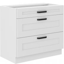 Szafka dolna stojąca 3 szuflady 80D 3S LUNA BIAŁY MAT Podstawowe (1)