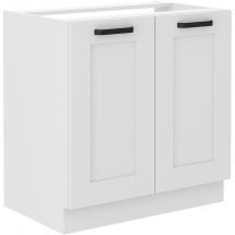 Szafka pod zlewozmywak 2 drzwi 80ZL 2F LUNA BIAŁY MAT Podstawowe (1)