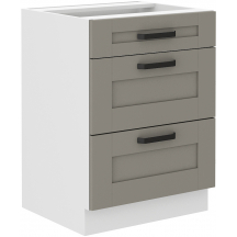 Szafka dolna stojąca 3 szuflady 60D 3S LUNA CLAY GREY Podstawowe (1)