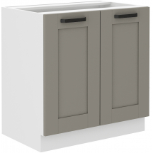 Szafka dolna stojąca 2 drzwi 80 D 2F LUNA CLAY GREY Podstawowe (1)