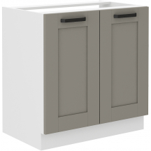 Szafka pod zlewozmywak 2 drzwi 80ZL 2F LUNA CLAY GREY Podstawowe (1)