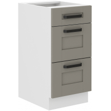 Szafka dolna stojąca 3 szuflady 40D 3S LUNA CLAY GREY Podstawowe (1)