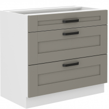 Szafka dolna stojąca 3 szuflady 80D 3S LUNA CLAY GREY Podstawowe (1)