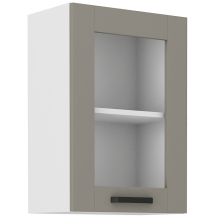 Szafka górna wisząca z witryną 40 GS-72 1F LUNA CLAY GREY Podstawowe (1)