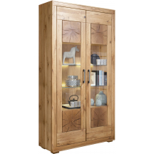 Witryna II drewniana z dzikiego dębu WZ-0315-0211 WZ-0315 DĄB Podstawowe