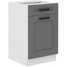 Szafka dolna stojąca 1 drzwi 50 D 1F 1S LUNA DUST GREY Podstawowe (1)