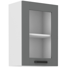 Szafka górna wisząca z witryną 40 GS-72 1F LUNA DUST GREY Podstawowe (1)