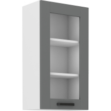 Szafka górna wisząca z witryną 40 GS-90 1F LUNA DUST GREY Podstawowe (1)