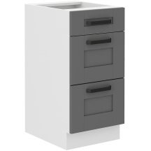 Szafka dolna stojąca 3 szuflady 40D 3S LUNA DUST GREY Podstawowe (1)