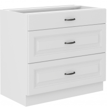 Szafka dolna stojąca 3 szuflady 80D 3S STILO BIAŁY MAT Podstawowe (1)
