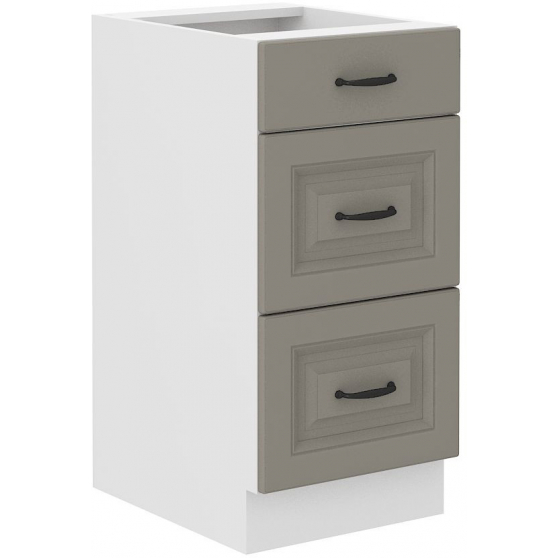 Szafka dolna stojąca 3 szuflady 40D 3S STILO CLAY GREY Podstawowe (1)