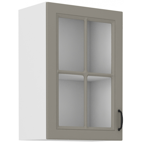 Szafka górna wisząca z witryną 40 GS-72 1F STILO CLAY GREY Podstawowe (1)