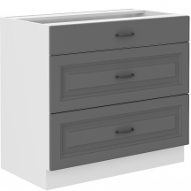 Szafka dolna stojąca 3 szuflady 80D 3S STILO DUST GREY Podstawowe (1)