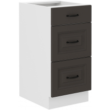 Szafka dolna stojąca 3 szuflady 40D 3S STILO GRAFIT MAT Podstawowe (1)