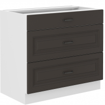 Szafka dolna stojąca 3 szuflady 80D 3S STILO GRAFIT MAT Podstawowe (1)