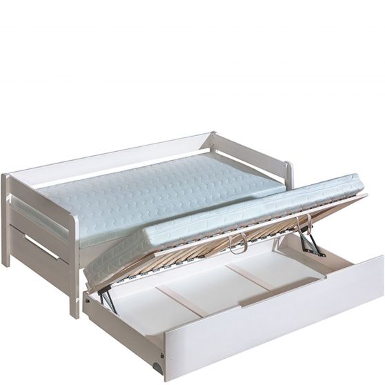 Łóżko podwójne z pojemnikiem 90 x 200 + 90 x 197 B1+B3 BORYS Podstawowe