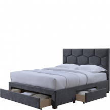 HARRIET 160 Łóżko z szufladami popiel velvet Halmar Podstawowe