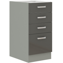 Szafka dolna stojąca 4 szuflady 40D 4S GREY Podstawowe