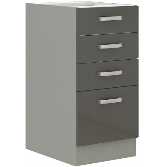 Szafka dolna stojąca 4 szuflady 40D 4S GREY Podstawowe