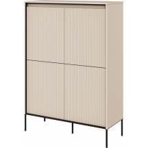 Szafka TR-03 ryflowana z oświetleniem Beż Piaskowy / frez Belka TREND Podstawowe