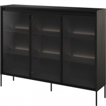 Kredens TR-08 z oświetleniem Czarny TREND Podstawowe