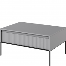 Ława TR-09 ryflowana Szary / frez Półkole TREND Podstawowe