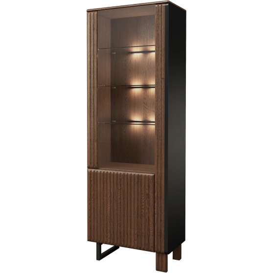 Witryna pojedyncza 1DS1D z oświetleniem Prawa ISLA Podstawowe