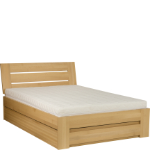Łóżko drewniane bukowe 160 x 200 ze stelażem i pojemnikiem otwieranym od zanóżka LK192 BOX Podstawowe (1)