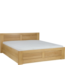 Łóżko drewniane bukowe 140 x 200 ze stelażem i pojemnikiem otwieranym od zanóżka LK112 BOX Podstawowe