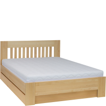 Łóżko drewniane bukowe 180 x 200 ze stelażem i pojemnikiem otwieranym od zanóżka LK186 BOX Podstawowe