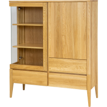 Kredens drewniany dębowy Lewy KW337 RETRO DĄB Podstawowe