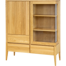 Kredens drewniany dębowy Prawy KW337 RETRO DĄB Podstawowe