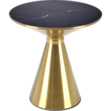 TRIBECA Halmar Ława czarny marmur / złoty Podstawowe