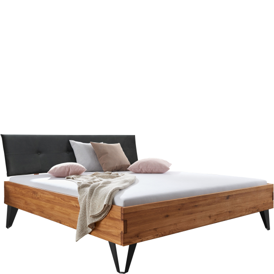 Łóżko 160 x 200 drewniane z dębu dzikiego BE-0587-0201 Podstawowe