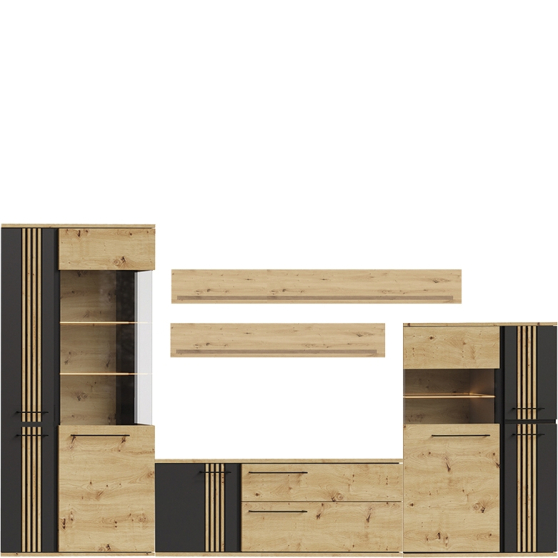 Zestaw mebli do salonu A MOLTO BLACK Podstawowe