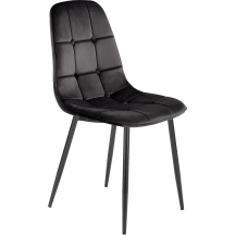 Krzesło czarny velvet BRICKY Podstawowe