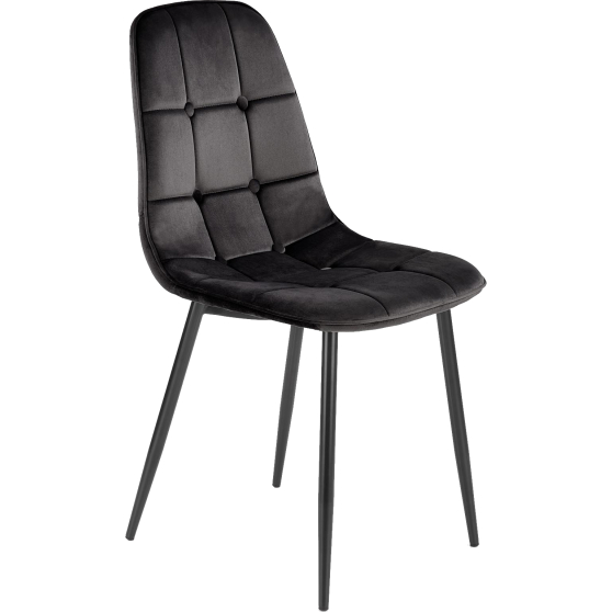 Krzesło czarny velvet BRICKY Podstawowe