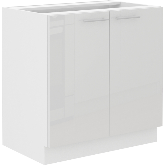 Szafka dolna stojąca 2 drzwi 80 D 2F LARA BIAŁY POŁYSK Podstawowe